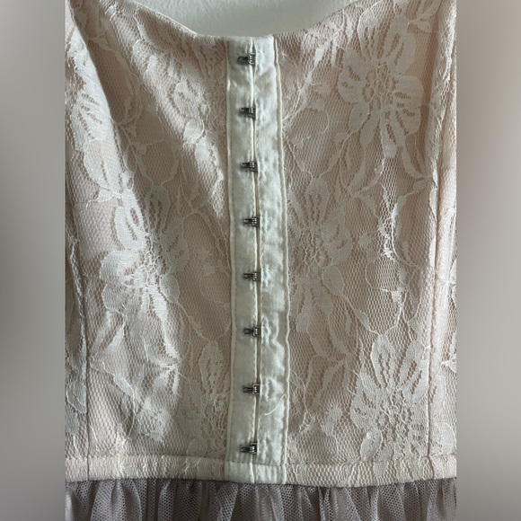 NWOT • Xhilaration Cream Corset + Tulle Dress - Picture 3 of 9